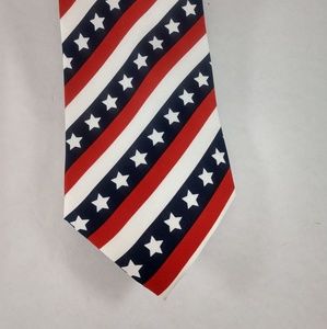 Wolfmark men's silk tie Stars and stripes